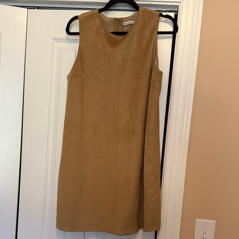 Abercrombie & Fitch Suede Tan Sleeveless Dress